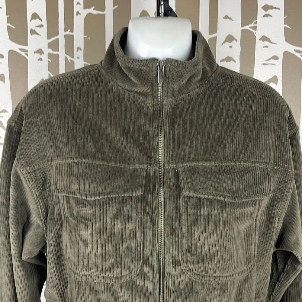 aerie Ribbed Velour Cropped Zip Front Jacket NEW $60 - Picture 4 of 8